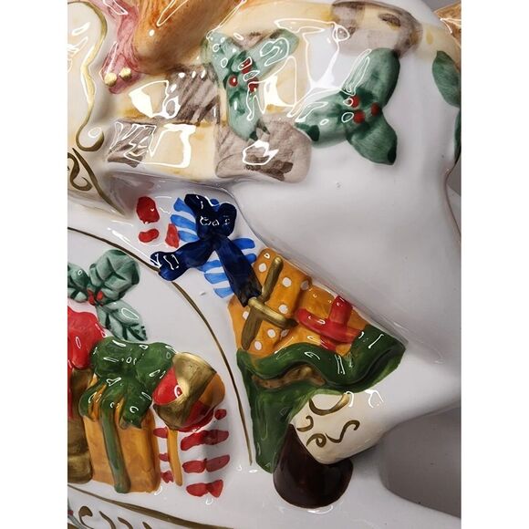 Musial Rocking Horse BEALS PALAIS ROYAL STAGE CHRISTMAS BEARS LARGE PORCELAIN - Picture 16 of 16